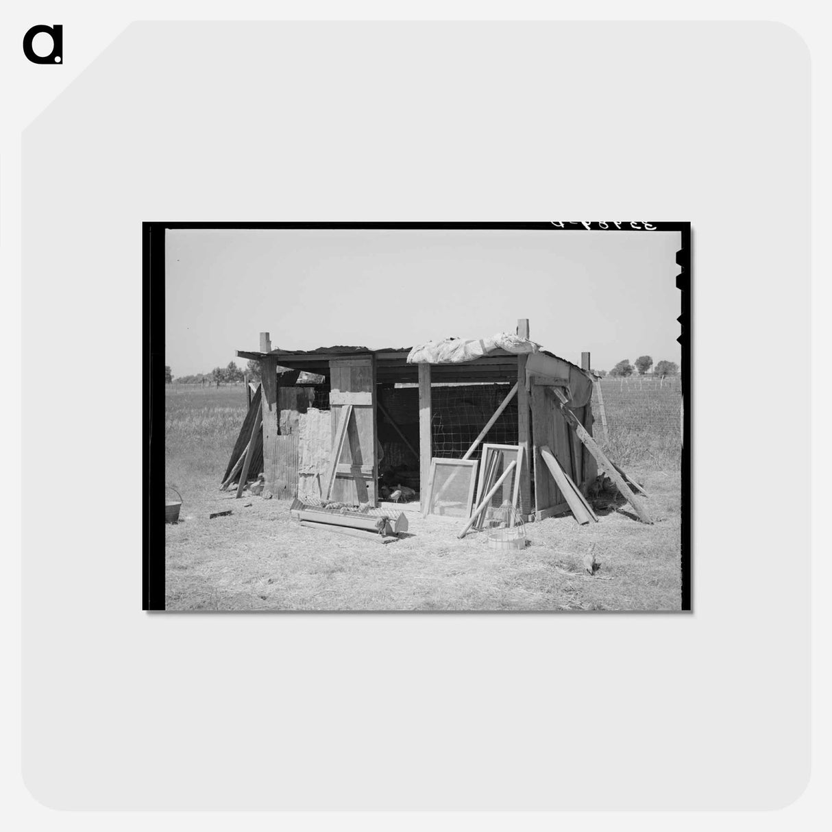 アートポストカード-Chicken House of FSA Borrower
 - ラッセル リー Postcard.