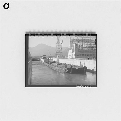 アートメモ帳-Boat and Gasoline Barge in Navigation Locks
 - ラッセル リー Memo.