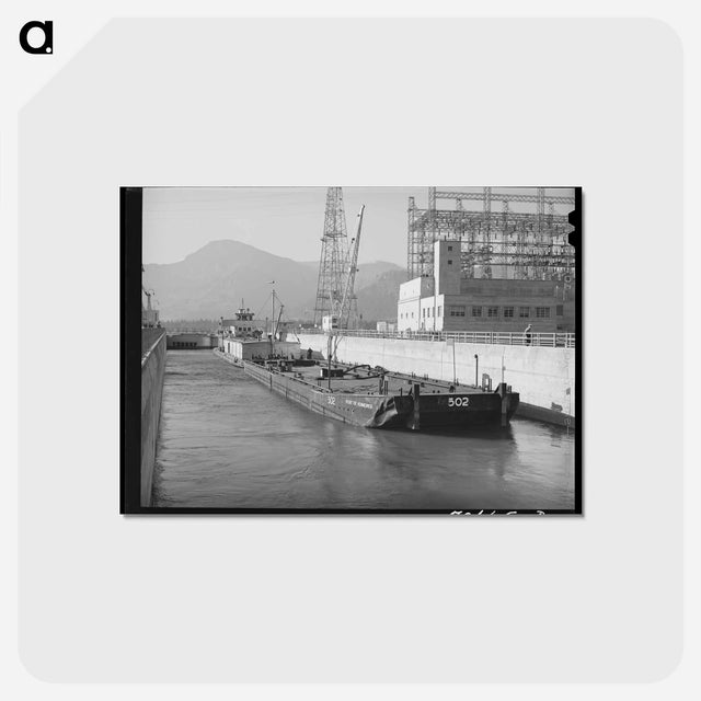 アートポストカード-Boat and Gasoline Barge in Navigation Locks
 - ラッセル リー Postcard.