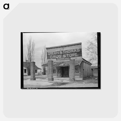 アートポストカード-Vacant Drugstore
 - ラッセル リー Postcard.
