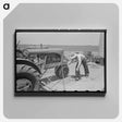 アートパネル-Tractor Tire, Texas Farm
 - ラッセル リー Canvas.