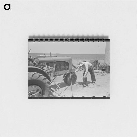 アートメモ帳-Tractor Tire, Texas Farm
 - ラッセル リー Memo.
