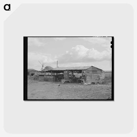 アートポストカード-Yakima County Barn
 - ラッセル リー Postcard.