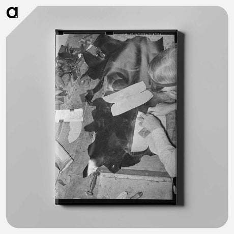 アートパネル-Cutting Boot Uppers
 - ラッセル リー Canvas.