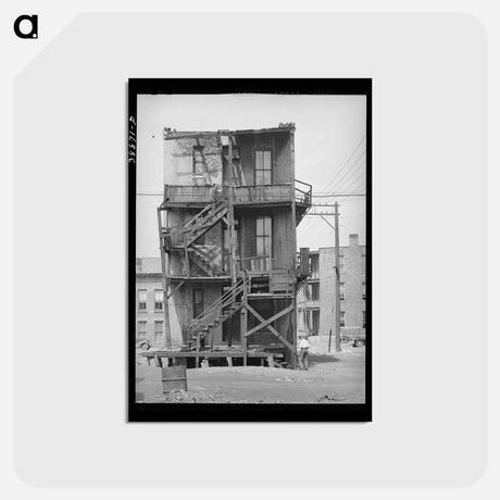 アートポストカード-Chicago Tenements
 - ラッセル リー Postcard.