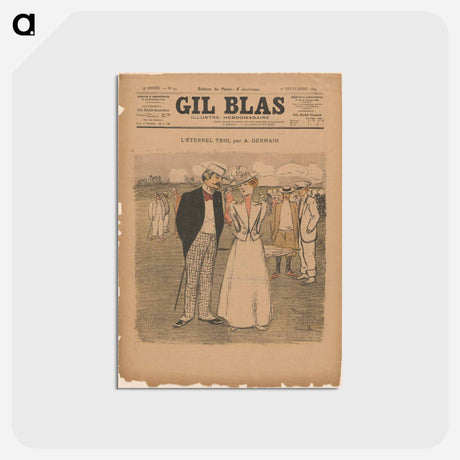 アートポストカード-L'Eternel trio
 - ボストン公共図書館 Postcard.