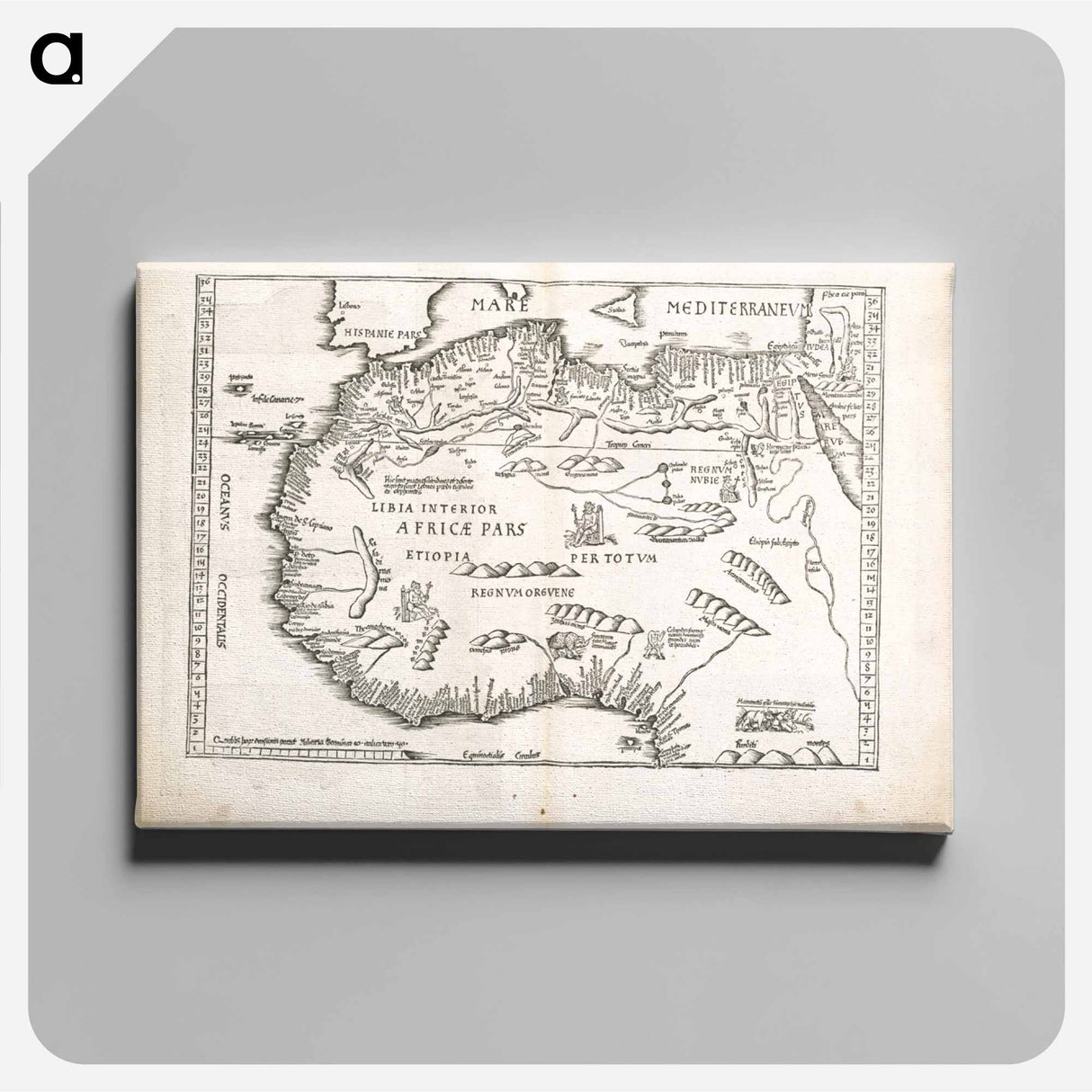 アートパネル-Tab. mo. primae partis Aphricae, et tabula secunde partis Aphricae
 - ボストン公共図書館 Canvas.