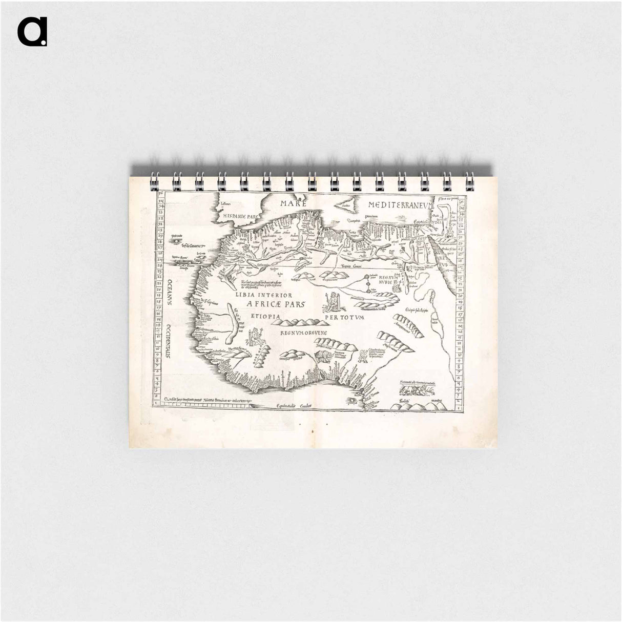 アートメモ帳-Tab. mo. primae partis Aphricae, et tabula secunde partis Aphricae
 - ボストン公共図書館 Memo.