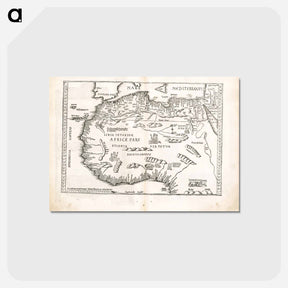 アートポストカード-Tab. mo. primae partis Aphricae, et tabula secunde partis Aphricae
 - ボストン公共図書館 Postcard.