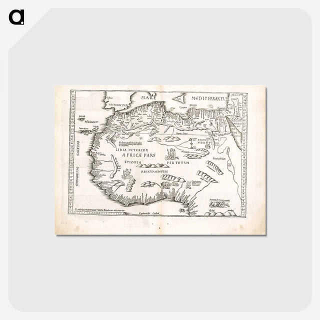 アートポストカード-Tab. mo. primae partis Aphricae, et tabula secunde partis Aphricae
 - ボストン公共図書館 Postcard.