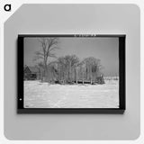 アートパネル-Corncrib on James Simmons Farm
 - ラッセル リー Canvas.