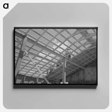 アートパネル-Barn Erection
 - ラッセル リー Canvas.