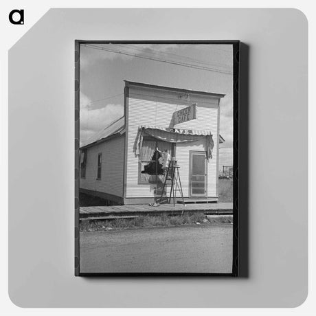 アートパネル-Girl Washing Windows
 - ラッセル リー Canvas.