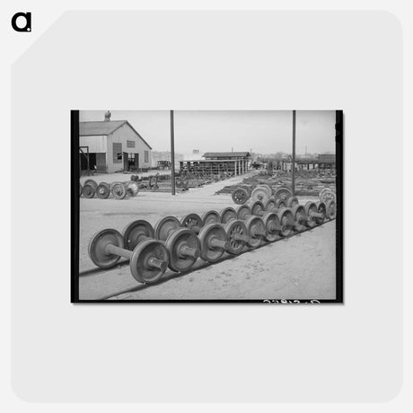 アートポストカード-Railroad Yard Equipment
 - ラッセル リー Postcard.