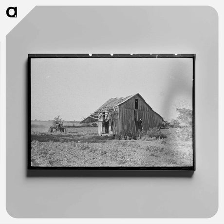 アートパネル-Tractor Plowing, Wagoner County
 - ラッセル リー Canvas.