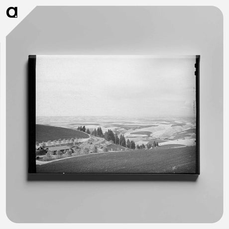 アートパネル-Wheat Fields from Winchester Hill
 - ラッセル リー Canvas.