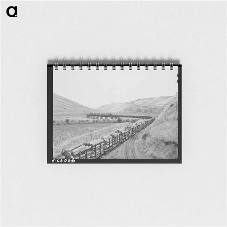 アートメモ帳-Logging Train, Spalding Junction
 - ラッセル リー Memo.