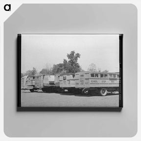 アートパネル-School Buses, Wells, Texas
 - ラッセル リー Canvas.
