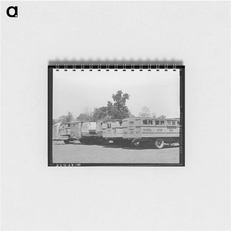 アートメモ帳-School Buses, Wells, Texas
 - ラッセル リー Memo.