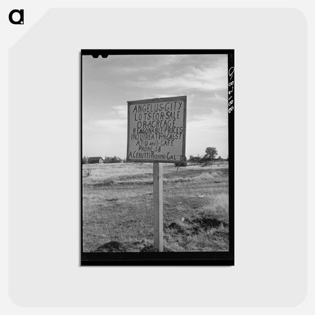アートポストカード-Angelus City Sign
 - ラッセル リー Postcard.