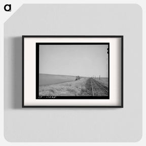 アートポスター-Wheat Field Railroad
 - ラッセル リー Poster.