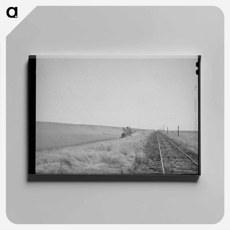 アートパネル-Wheat Field Railroad
 - ラッセル リー Canvas.