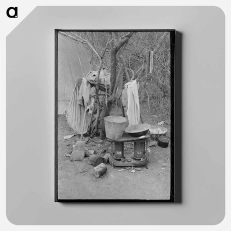 アートパネル-White Migrant Family's Outdoor Life
 - ラッセル リー Canvas.
