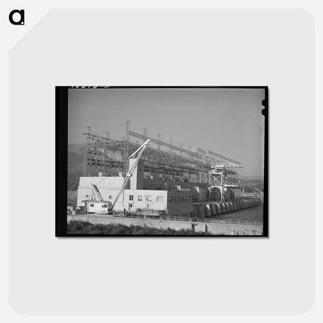 アートポストカード-Powerhouse at Bonneville Dam
 - ラッセル リー Postcard.