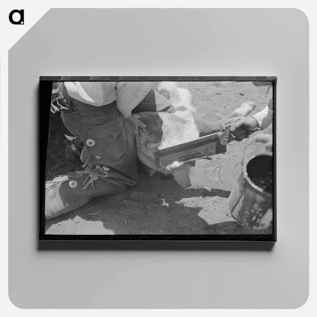 アートパネル-Calf Dehorning
 - ラッセル リー Canvas.