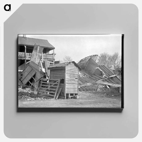 アートパネル-Flood Damage, Shawneetown
 - ラッセル リー Canvas.