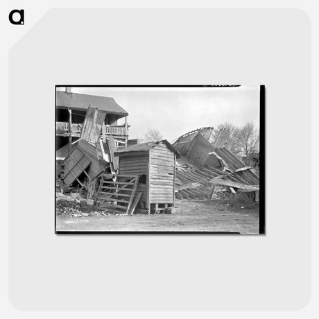 アートポストカード-Flood Damage, Shawneetown
 - ラッセル リー Postcard.