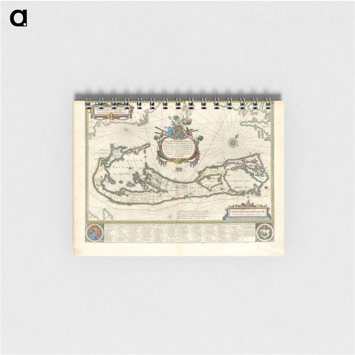 アートメモ帳-Mappa aestivarum insularum, alias Barmudas dictarum
 - ボストン公共図書館 Memo.
