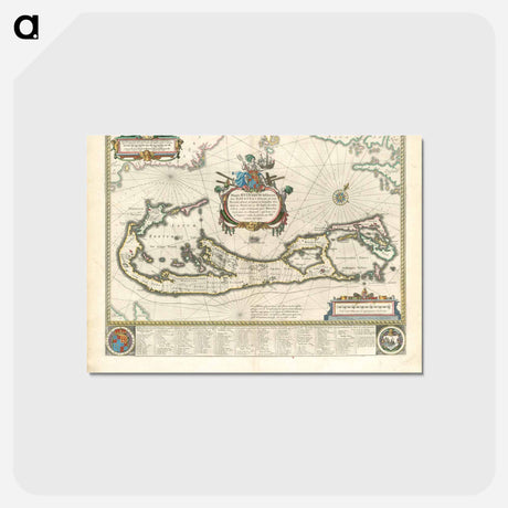 アートポストカード-Mappa aestivarum insularum, alias Barmudas dictarum
 - ボストン公共図書館 Postcard.