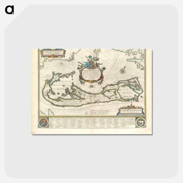 アートポストカード-Mappa aestivarum insularum, alias Barmudas dictarum
 - ボストン公共図書館 Postcard.