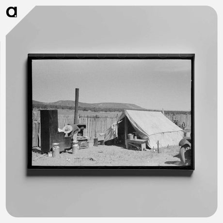 アートパネル-Caudills' Temporary Camp
 - ラッセル リー Canvas.