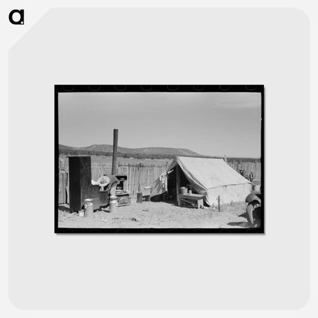 アートポストカード-Caudills' Temporary Camp
 - ラッセル リー Postcard.