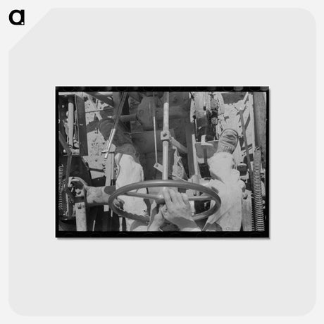 アートポストカード-Day Laborer on Tractor
 - ラッセル リー Postcard.