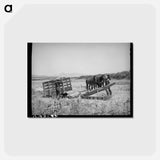 アートポストカード-Unloading the Ditcher
 - ラッセル リー Postcard.