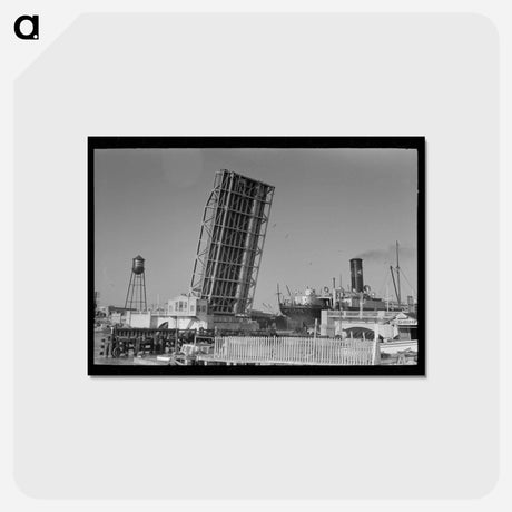 アートポストカード-Corpus Christi Drawbridge
 - ラッセル リー Postcard.