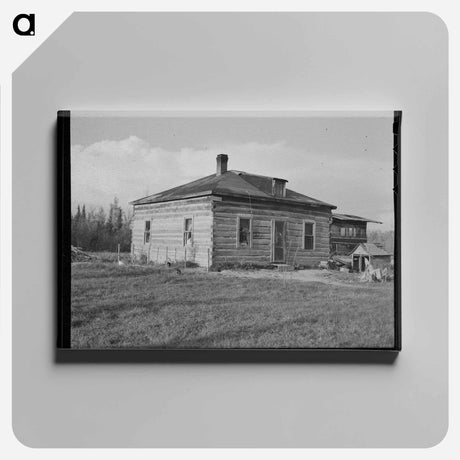 アートパネル-Farmhouse on Cut-Over Land
 - ラッセル リー Canvas.