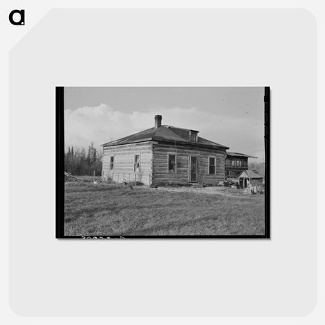 アートポストカード-Farmhouse on Cut-Over Land
 - ラッセル リー Postcard.