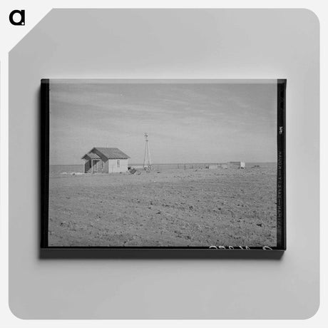 アートパネル-Farmhouse, Gaines County
 - ラッセル リー Canvas.