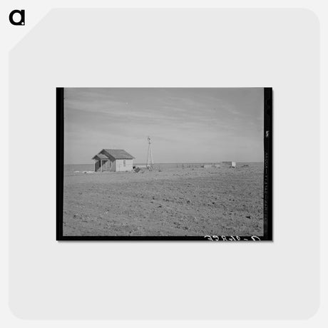 アートポストカード-Farmhouse, Gaines County
 - ラッセル リー Postcard.