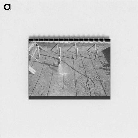 アートメモ帳-Wetting Down Concrete, Shasta Dam
 - ラッセル リー Memo.
