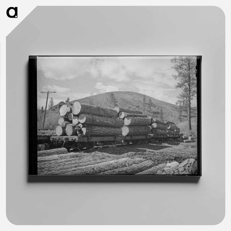 アートパネル-Logs on Flatcar
 - ラッセル リー Canvas.