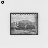 アートメモ帳-Logs on Flatcar
 - ラッセル リー Memo.