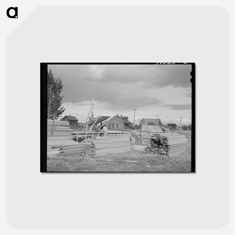 アートポストカード-FSA Trailer Camp Construction
 - ラッセル リー Postcard.
