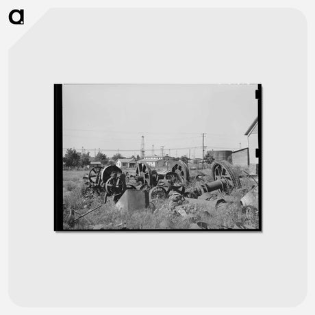 アートポストカード-Oil Field Salvage Lot
 - ラッセル リー Postcard.