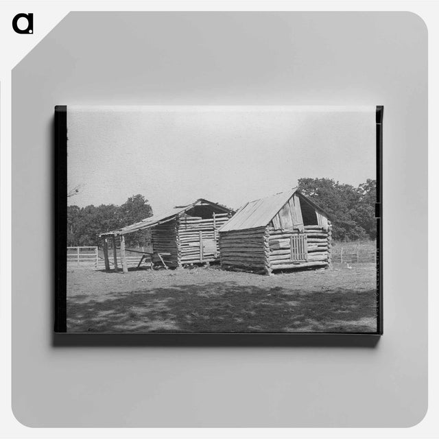 アートパネル-White Tenant Farmer Barns
 - ラッセル リー Canvas.