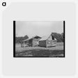 アートポストカード-White Tenant Farmer Barns
 - ラッセル リー Postcard.
